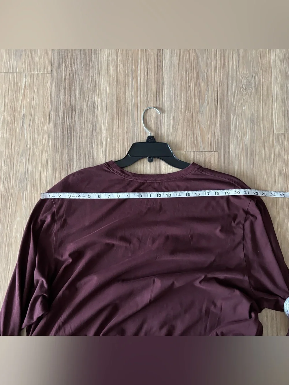 Nike Dri-FIT T-Shirt Burgundy Long Sleeve Logo Graphic Crew Neck Men 3XL Workout